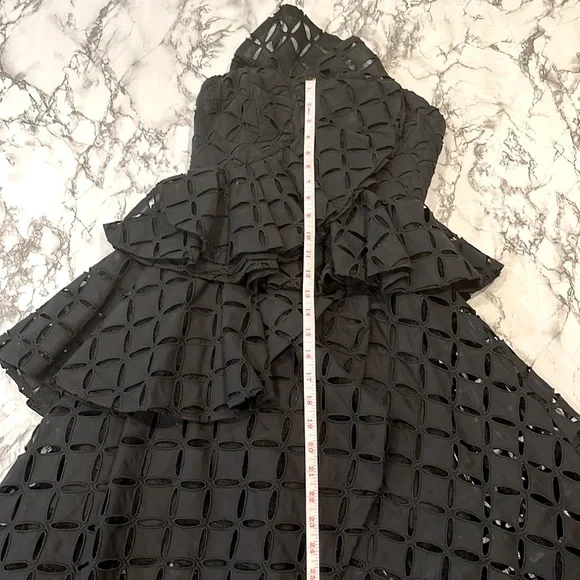 Thurley “Dark Arts” Tiered Midi Dress in Black - Picture 8 of 11